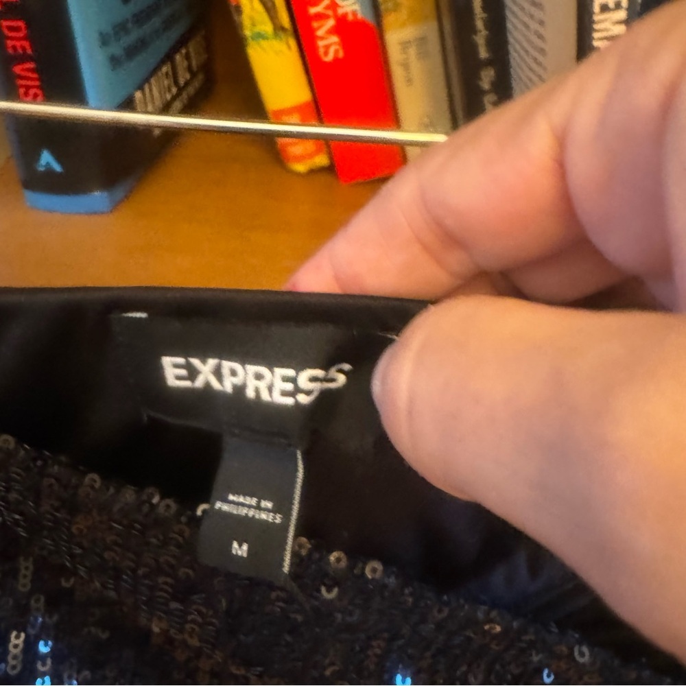 Black sequin skirt